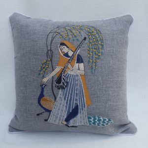 araha hand embroidered cushion cover | ember collection | satyaa’s